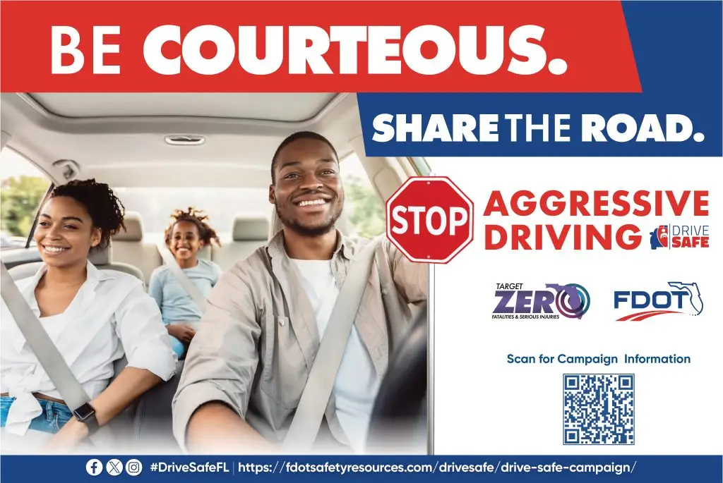 Outdoor Banner Drive Safe Campaign 2024