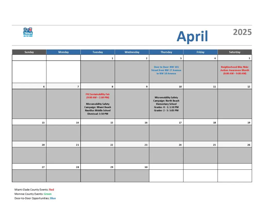 April Calendar