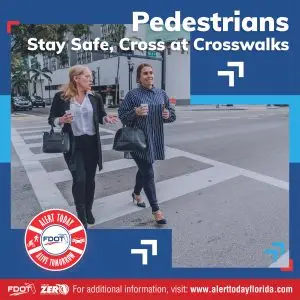 Stay Safe, Cross at Crosswalk