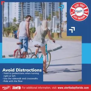 Avoid Distractions Yield to Pedestrians