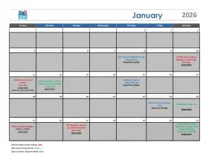 2026 Event Calendar
